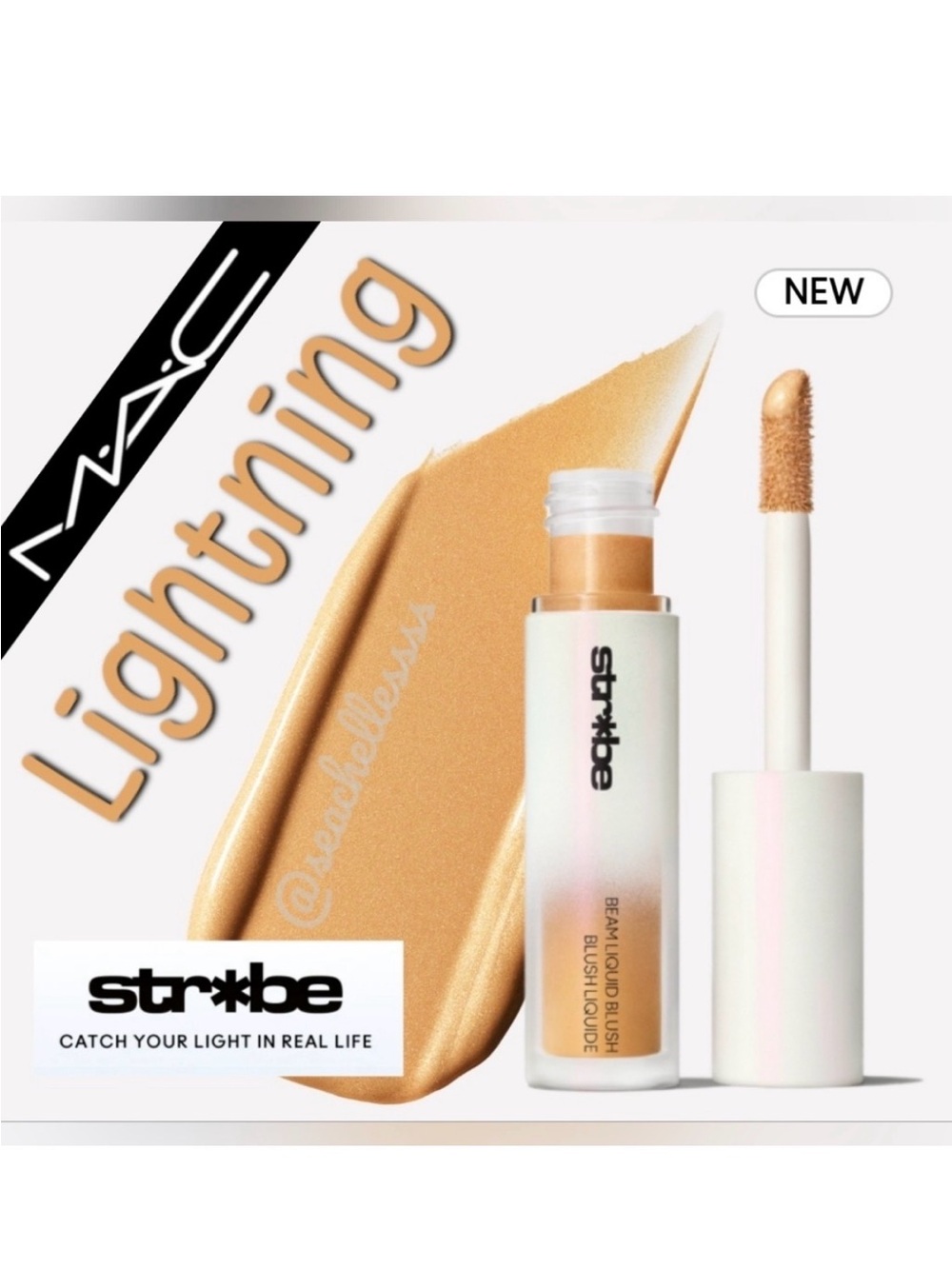 MAC Lightning Strobe Beam Liquid Blush Beige Gold Brand New In Box Full Size